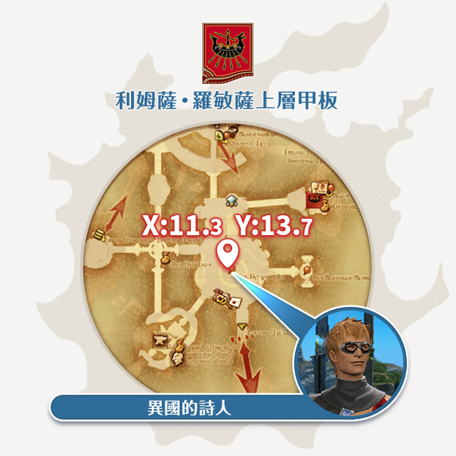 利姆薩·羅敏薩上層甲板 X:11.5 Y:13.8 瑪雅爾·莫雅爾